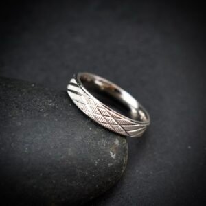 Ring band, size 7 US, 925 sterling silver ring, Wedding band, Unique handmade birthday gift, One of a kind jewelry
