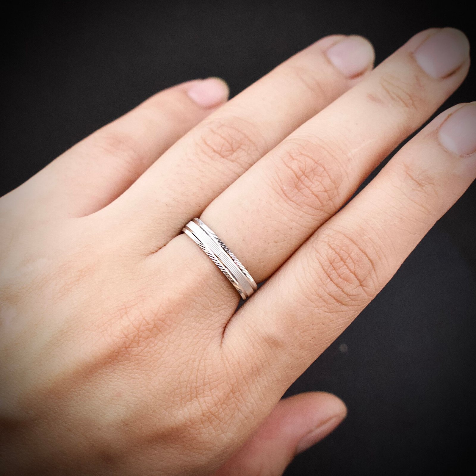 Ring band, size 6 US, 925 sterling silver ring, Wedding band, Unique handmade birthday gift, One of a kind jewelry