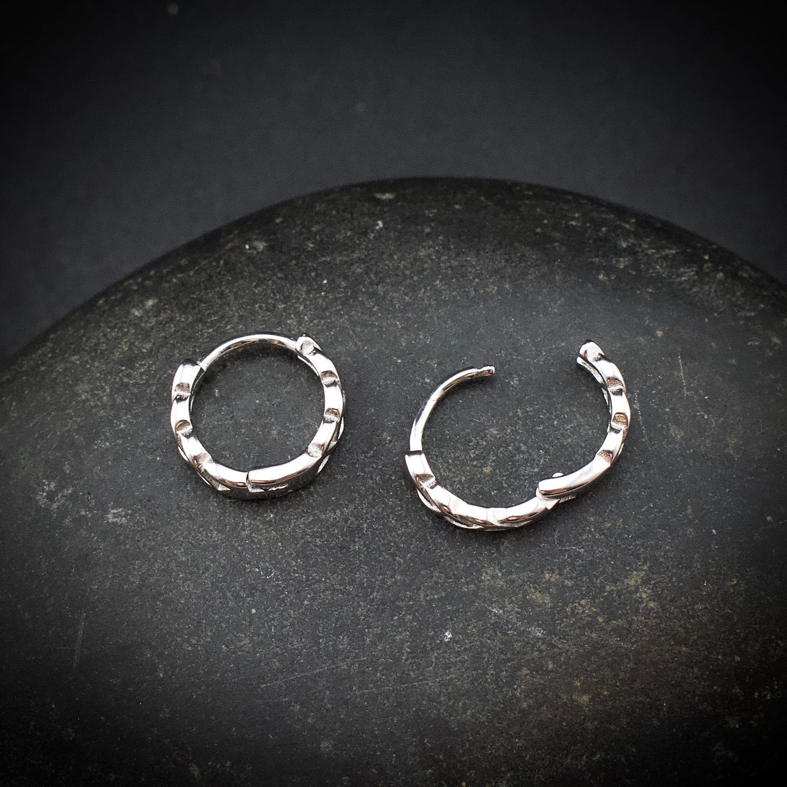 Braid huggie hoop earring, 925 sterling silver earrings, Unique handmade birthday gift, Wedding jewelry for bride, One of a kind jewelry
