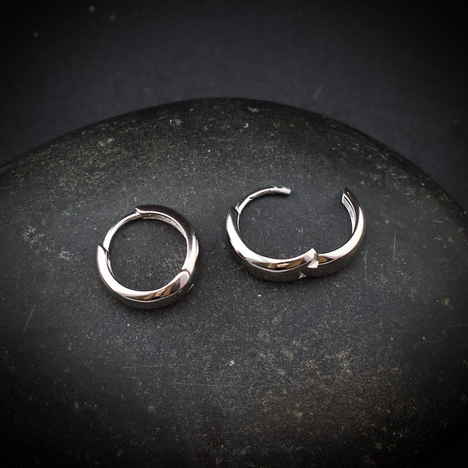 Huggie hoop earring, 925 sterling silver earrings, Unique handmade birthday gift, Wedding jewelry for bride, One of a kind jewelry