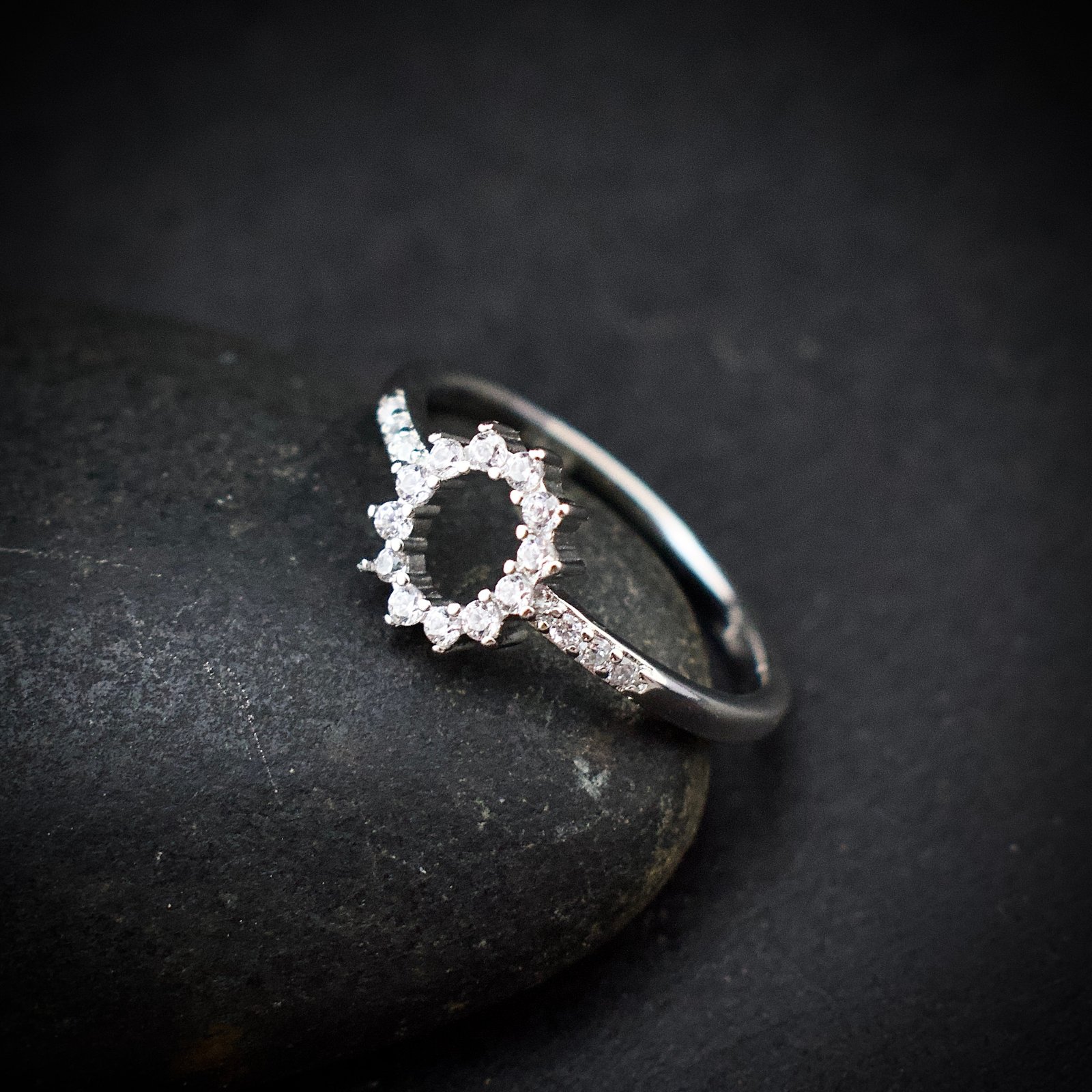 Oval CZ ring, Size 7 US, Cubic zirconia stone and 925 sterling silver ring, Unique handmade birthday gift, Wedding ring for bride