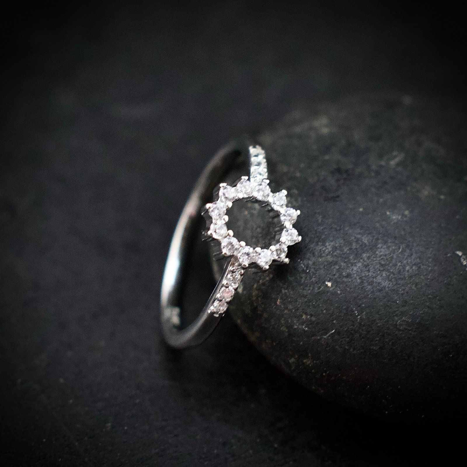 Oval CZ ring, Size 7 US, Cubic zirconia stone and 925 sterling silver ring, Unique handmade birthday gift, Wedding ring for bride