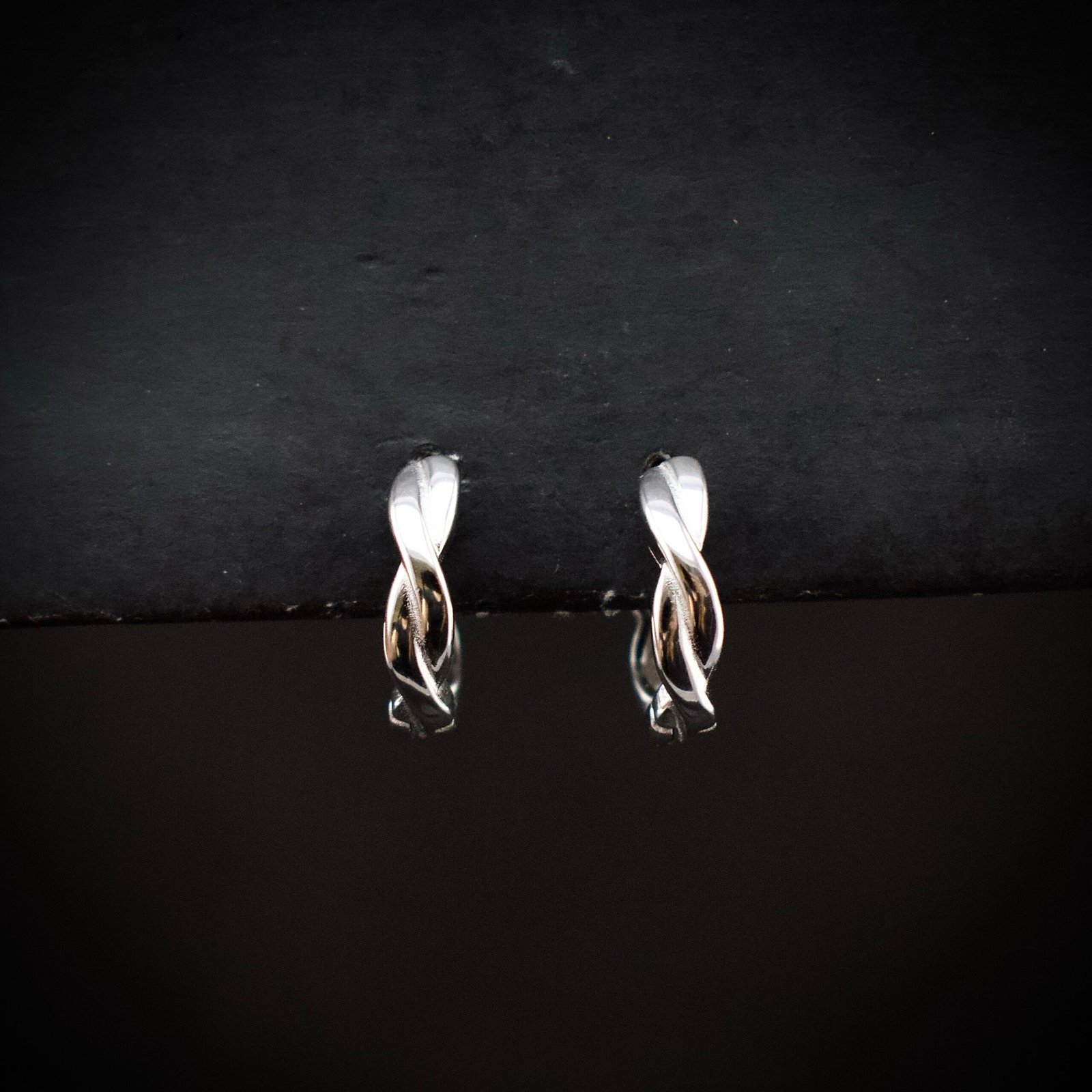 Twisted huggie hoop earring, 925 sterling silver earrings, Unique handmade birthday gift, Wedding jewelry for bride, One of a kind jewelry