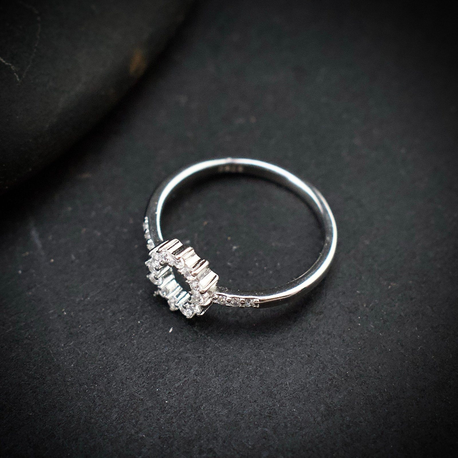 Oval CZ ring, Size 7 US, Cubic zirconia stone and 925 sterling silver ring, Unique handmade birthday gift, Wedding ring for bride