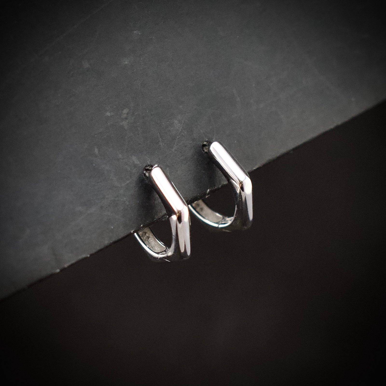 Huggie hoop earring, 925 sterling silver earrings, Unique handmade birthday gift, Wedding jewelry for bride, One of a kind jewelry