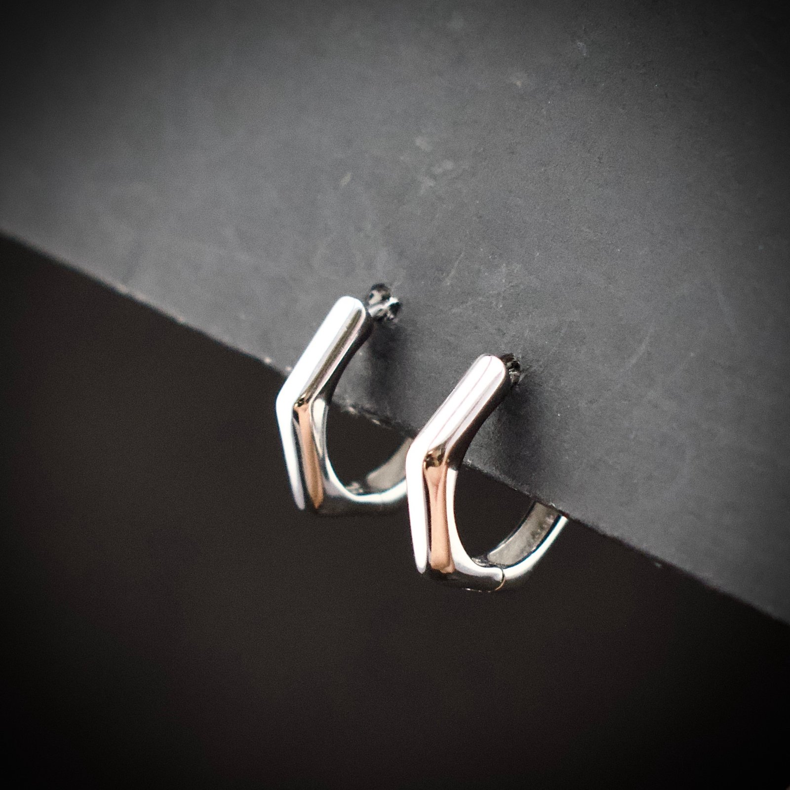 Huggie hoop earring, 925 sterling silver earrings, Unique handmade birthday gift, Wedding jewelry for bride, One of a kind jewelry