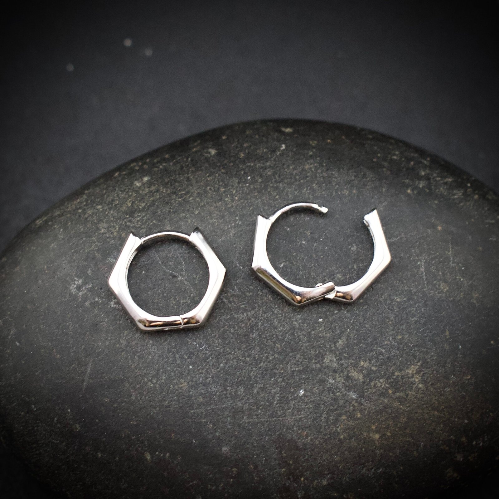 Huggie hoop earring, 925 sterling silver earrings, Unique handmade birthday gift, Wedding jewelry for bride, One of a kind jewelry