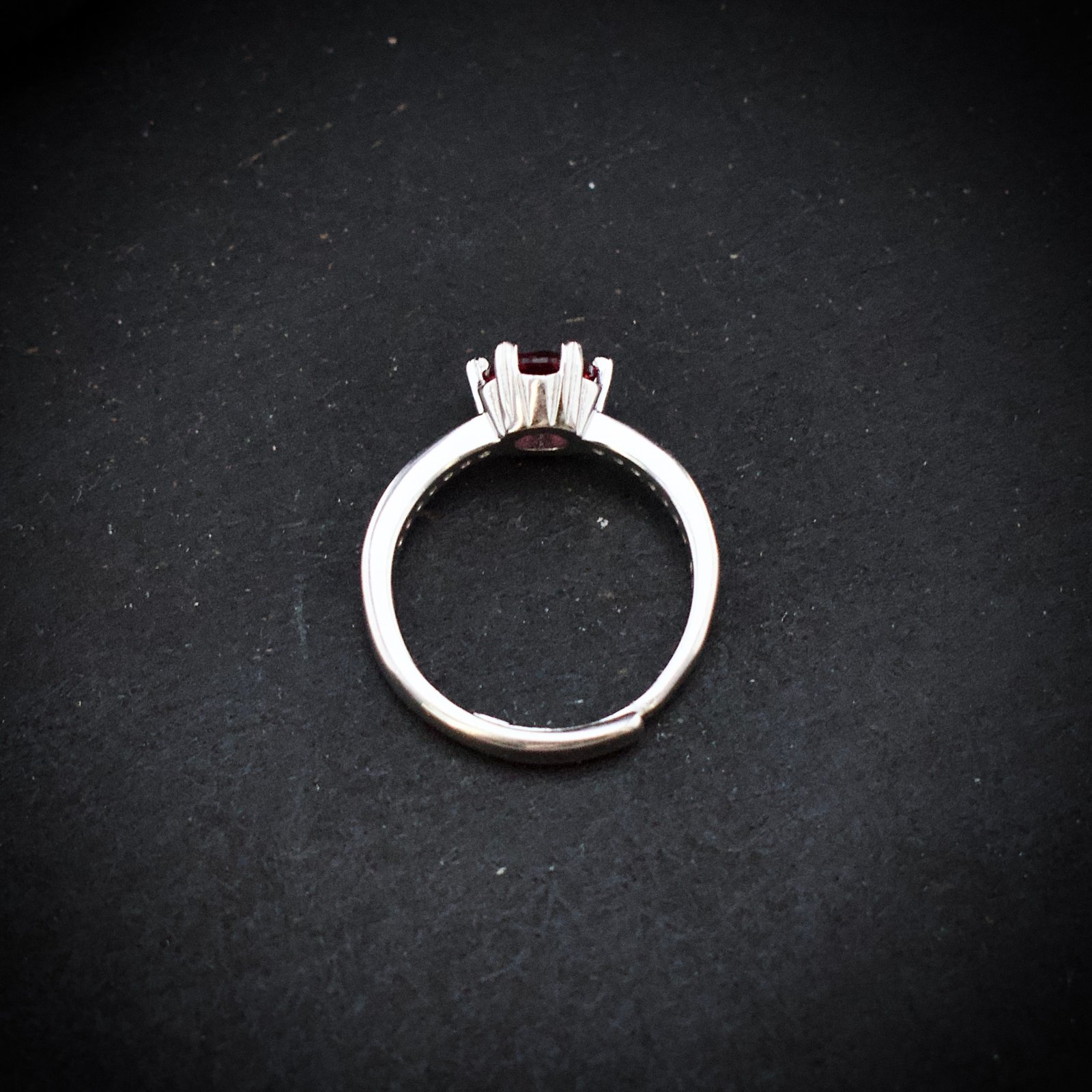 Pink and white cubic zirconia ring, 925 sterling silver ring, Adjustable ring, Unique handmade birthday gift, Wedding ring for bride