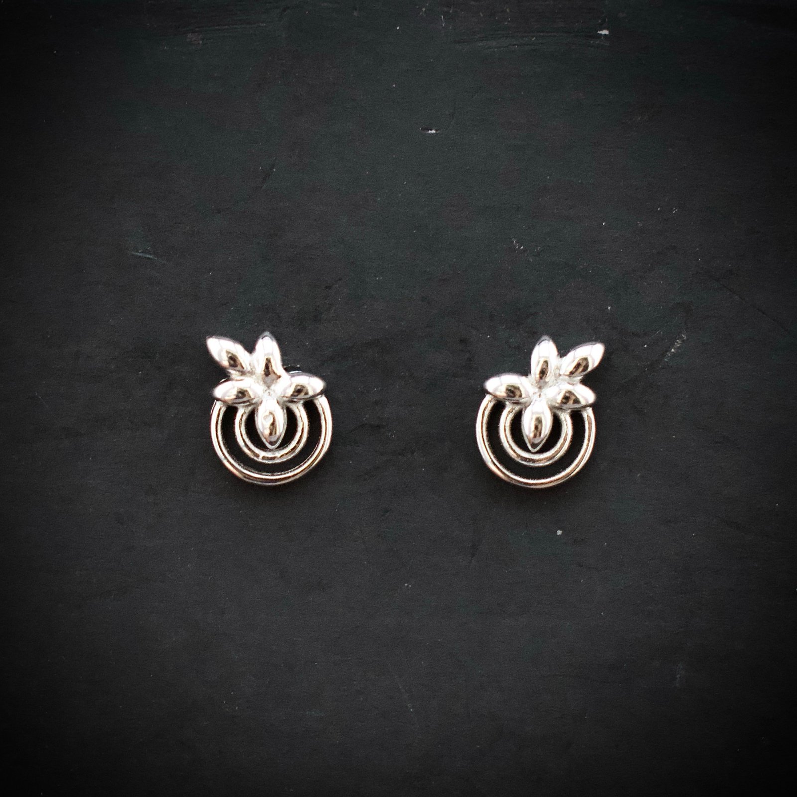 Leaf stud earring, 925 sterling silver earrings, Unique handmade birthday gift, Wedding jewelry for bride, One of a kind artisan jewelry