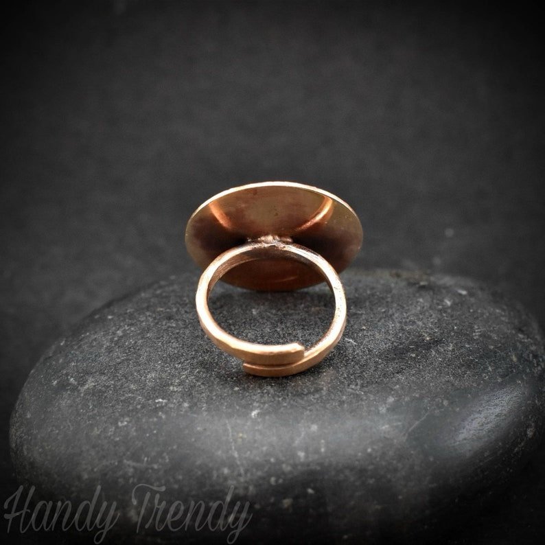 Coin ring, Adjustable Copper ring, Unique handmade birthday gift, artisan boho jewelry, Statement piece, Boho style