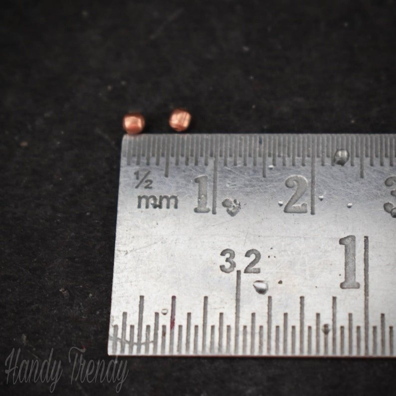 2mm Pure copper beads, 30 gram bead, 22 gauge hole size, Copper jewelry finding, No plating, Raw copper, Can be Oxidize from liver of sulfur