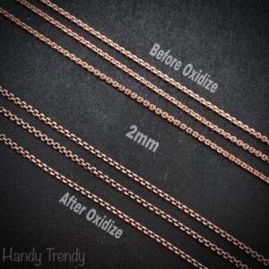 5 meter pure copper chain, 2mm 2.5mm 3mm size, Soldered link, Snake design, Jewelry finding, 16 feet full length, No plating, Raw copper - 2mm Chain Size