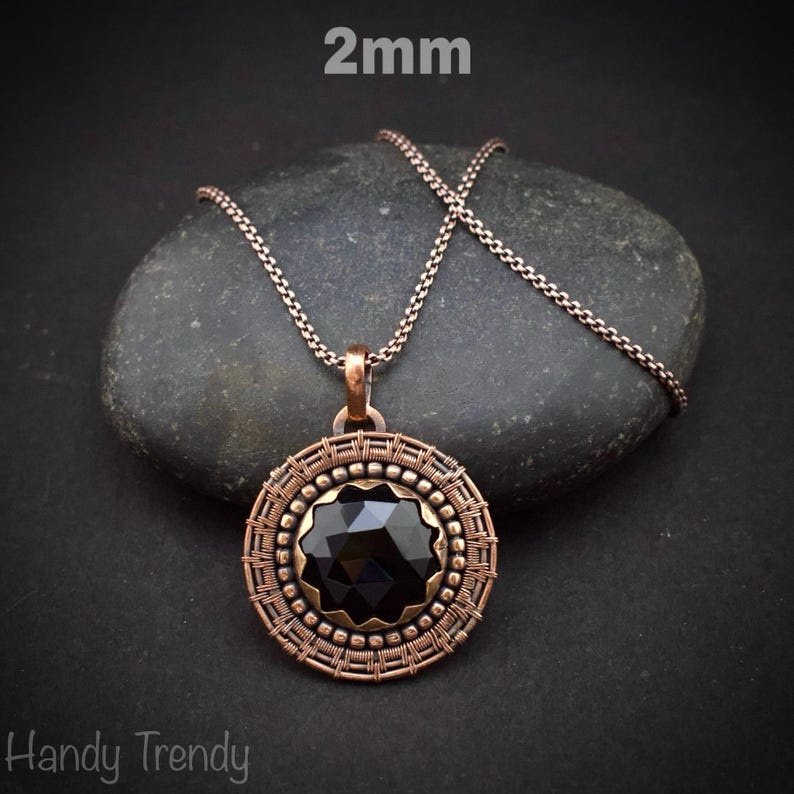 5 meter pure copper chain, 2mm 2.5mm 3mm size, Soldered link, Snake design, Jewelry finding, 16 feet full length, No plating, Raw copper