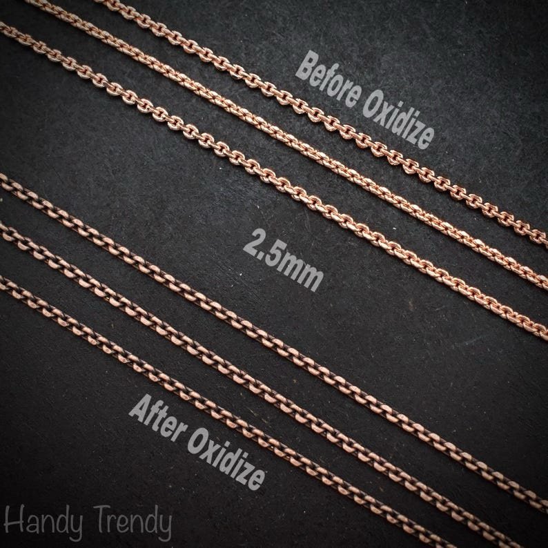 5 meter pure copper chain, 2mm 2.5mm 3mm size, Soldered link, Snake design, Jewelry finding, 16 feet full length, No plating, Raw copper