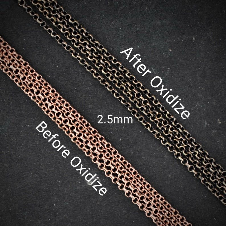 5 meter pure copper chain, 2mm 2.5mm 3mm size, Soldered link, rolo ring design, Jewelry finding, 16 feet full length, No plating, Raw copper