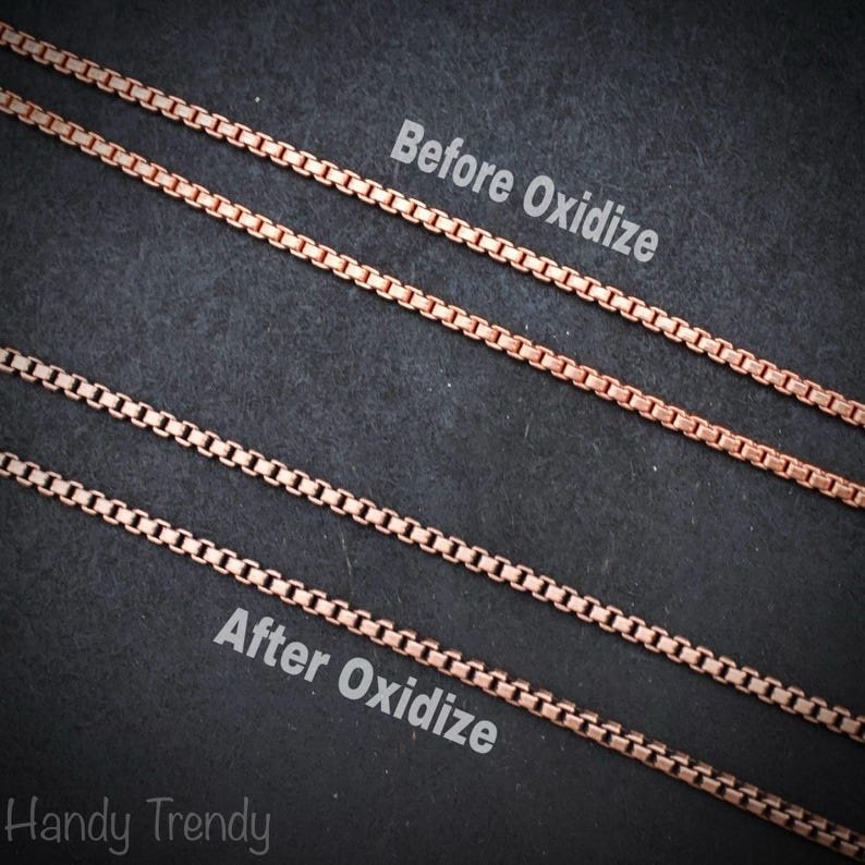 5 meter pure copper chain, 2.5mm size, Soldered link, Box chain design, Jewelry finding, 16 feet full length, No plating, Raw copper