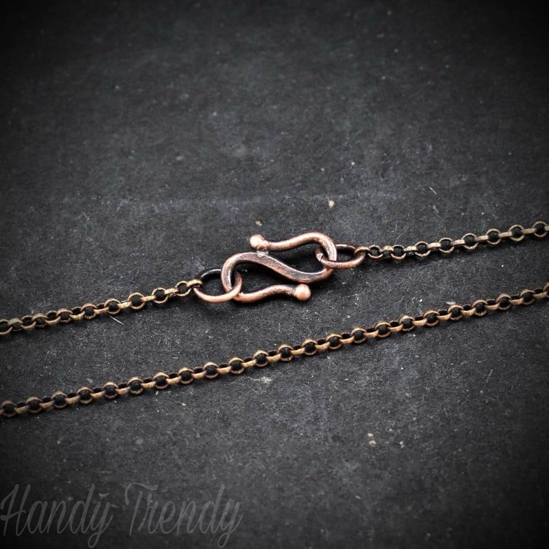 Pure copper clasp with jump ring and ball end, 25 pieces, One side solder, 13mm clasp and 5 mm jump ring, Raw material, Handmade S lock