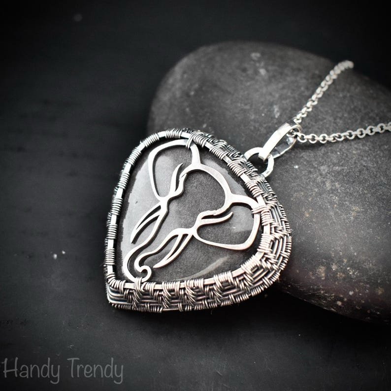 Elephant pendant, 925 sterling silver and silver obsidian stone necklace, wild animal jewelry, Unique handmade gift, One of a kind jewelry