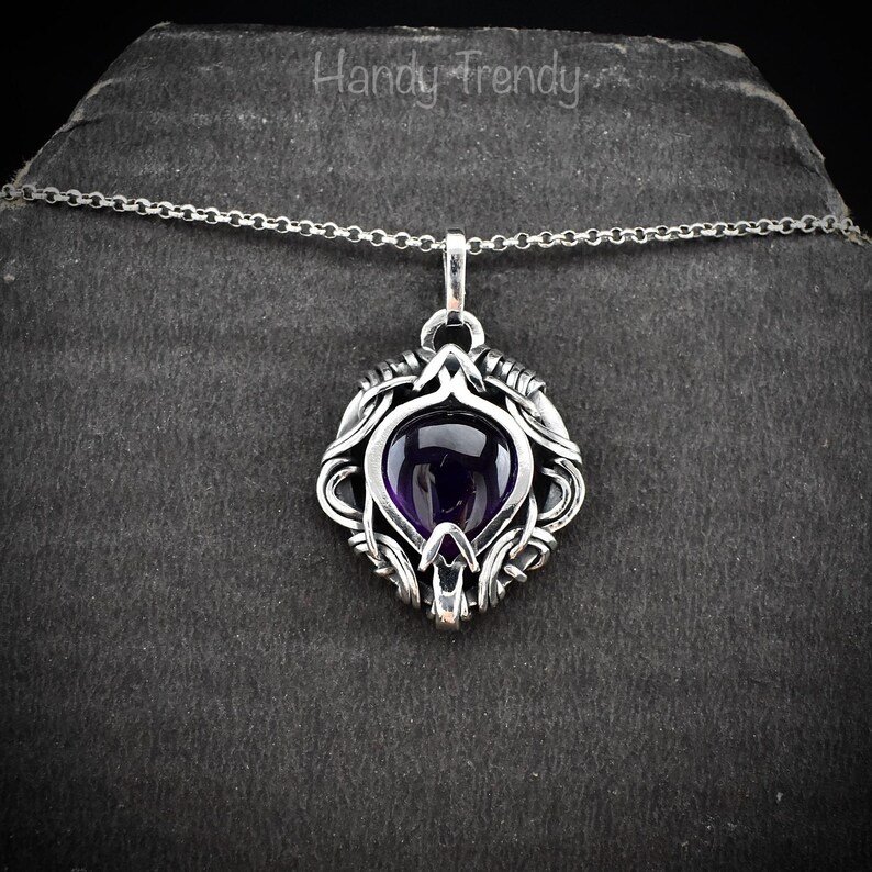 Amethyst free flow pendant, 925 sterling silver Wire wrapped necklace, Unique handmade gift, Artisan necklace, One of a kind piece