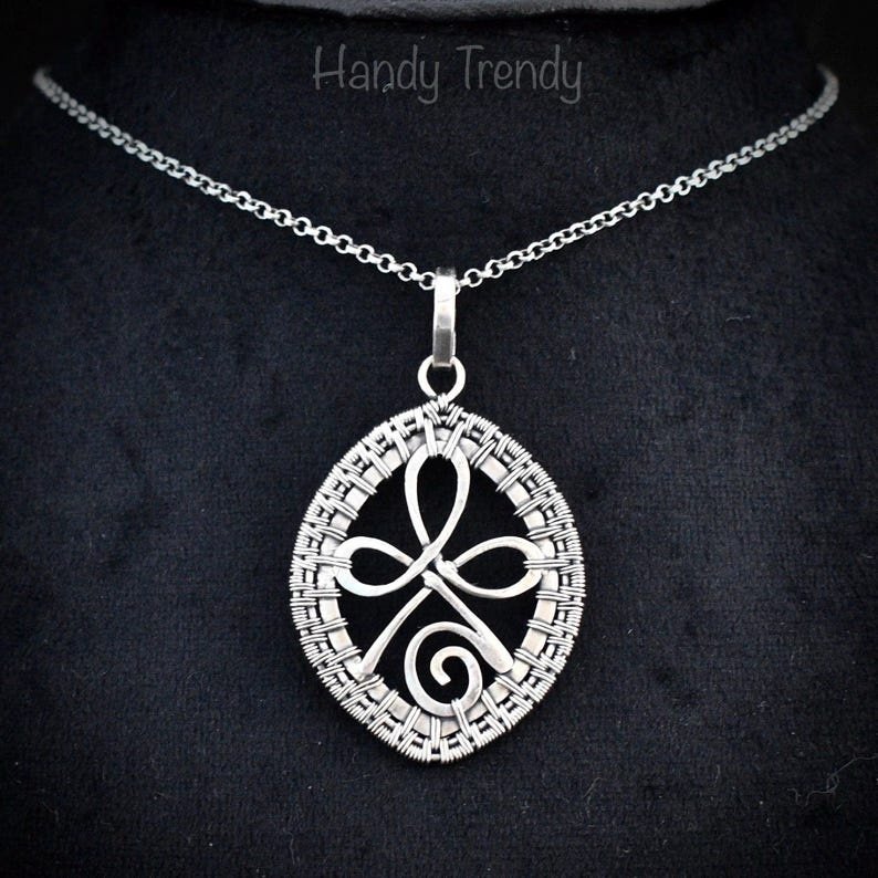 Unconditional love pendant, 925 sterling silver wire wrapped necklace, Endless style, Unique handmade gift, One of a kind artisan jewelry