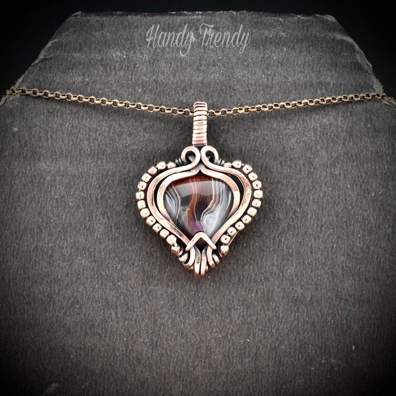 Orange botswana agate free flow pendant, Copper wire wrap jewelry, Unique handmade gift, Artisan necklace, One of a kind piece