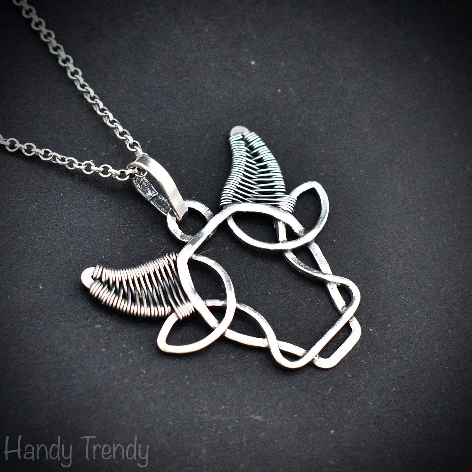 Taurus Pendant, 925 Sterling silver wire wrap pendant, Zodiac Bull necklace, Celtic style jewelry, One of a kind artisan necklace