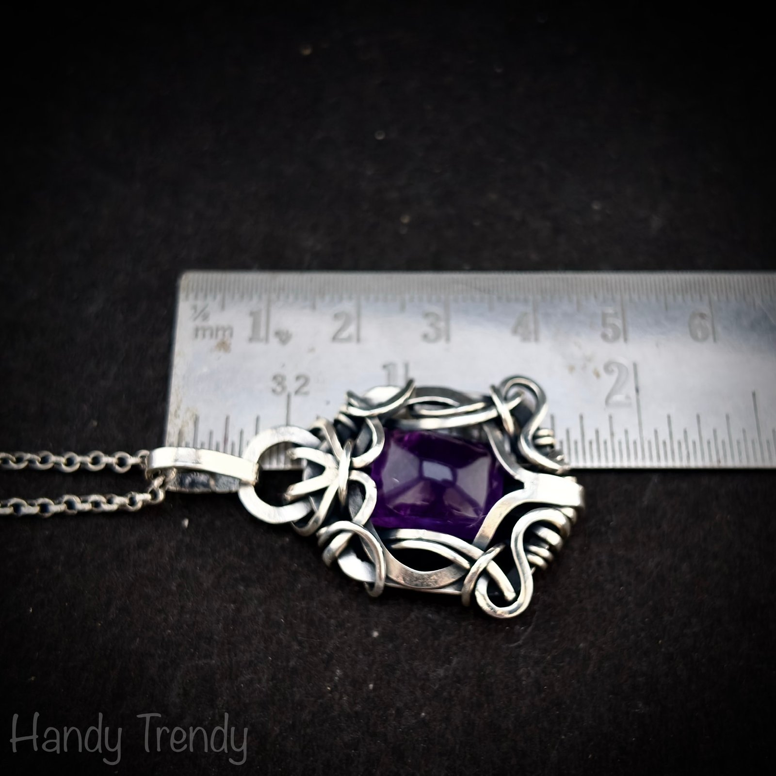 Amethyst free flow pendant, 925 sterling silver Wire wrapped necklace, Unique handmade gift, Artisan jewelry, One of a kind design
